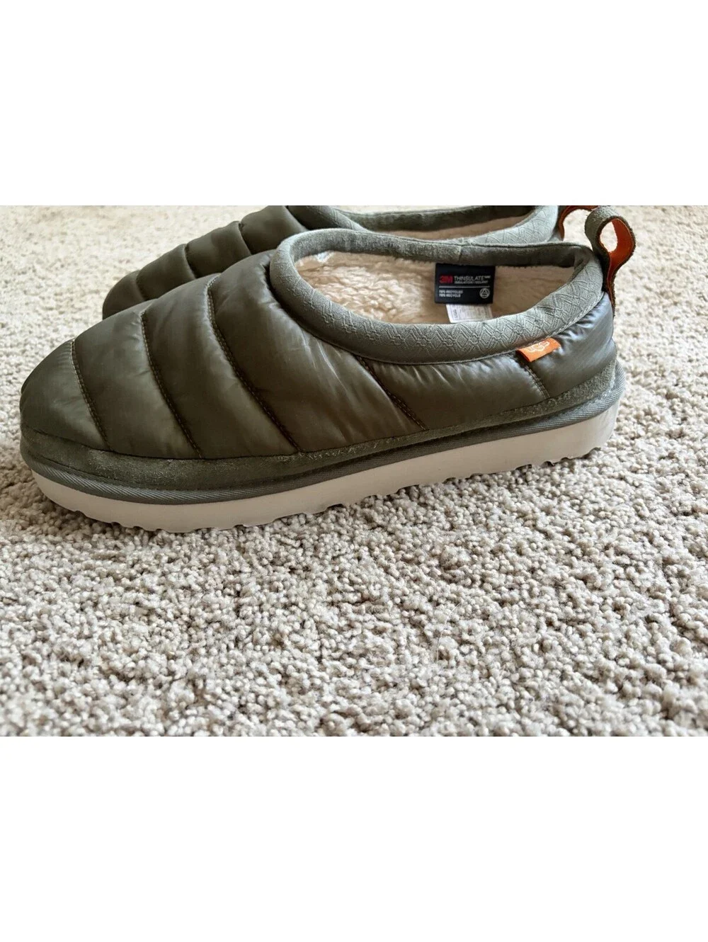 UGG Tasman LTA Slipper Burnt Olive Quilted Shearling 3M Men’s US Size 13 Used